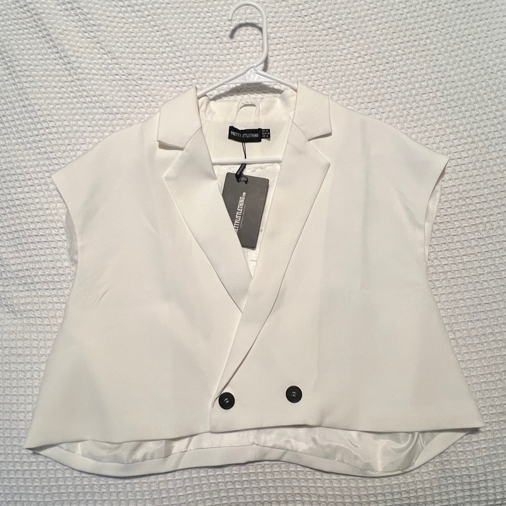 Cropped Blazer Vest